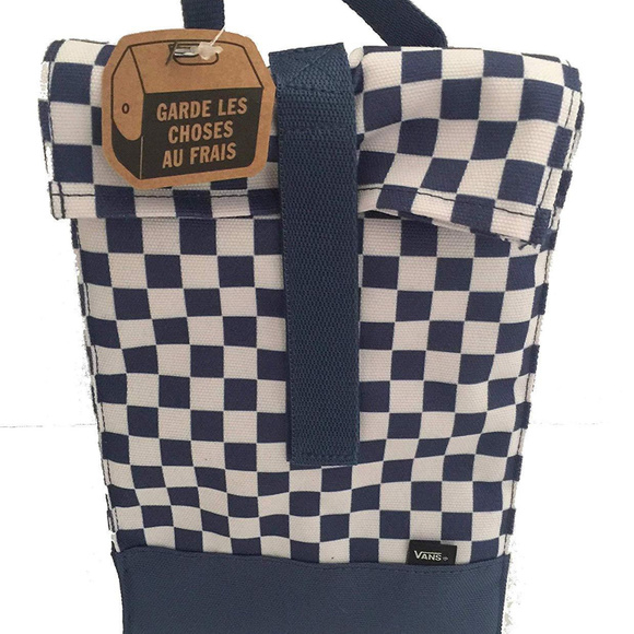 vans pink checkered lunch bag